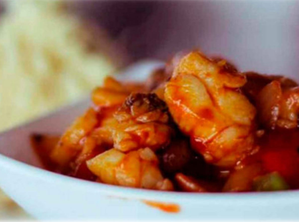 Lobster in cuban souse