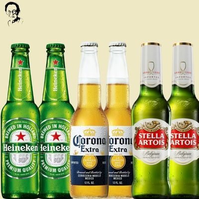 Beer 2 heinek, 2 Corona, 2 Stella
