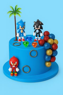 Cake temático de Sonic