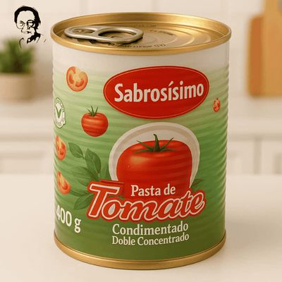 Pasta de tomate condimentado doble concentrado