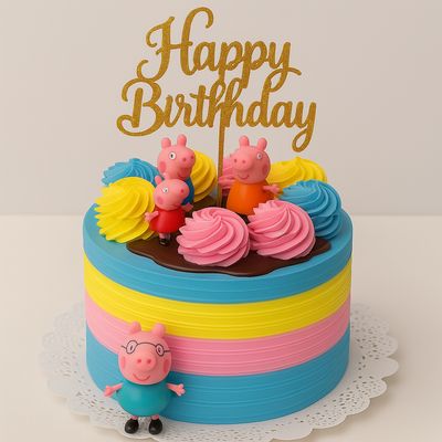 Cake Arcoíris de Peppa Pig