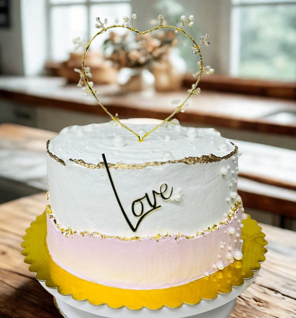 Cake Corazon de Perlas Con 24 horas de antelación