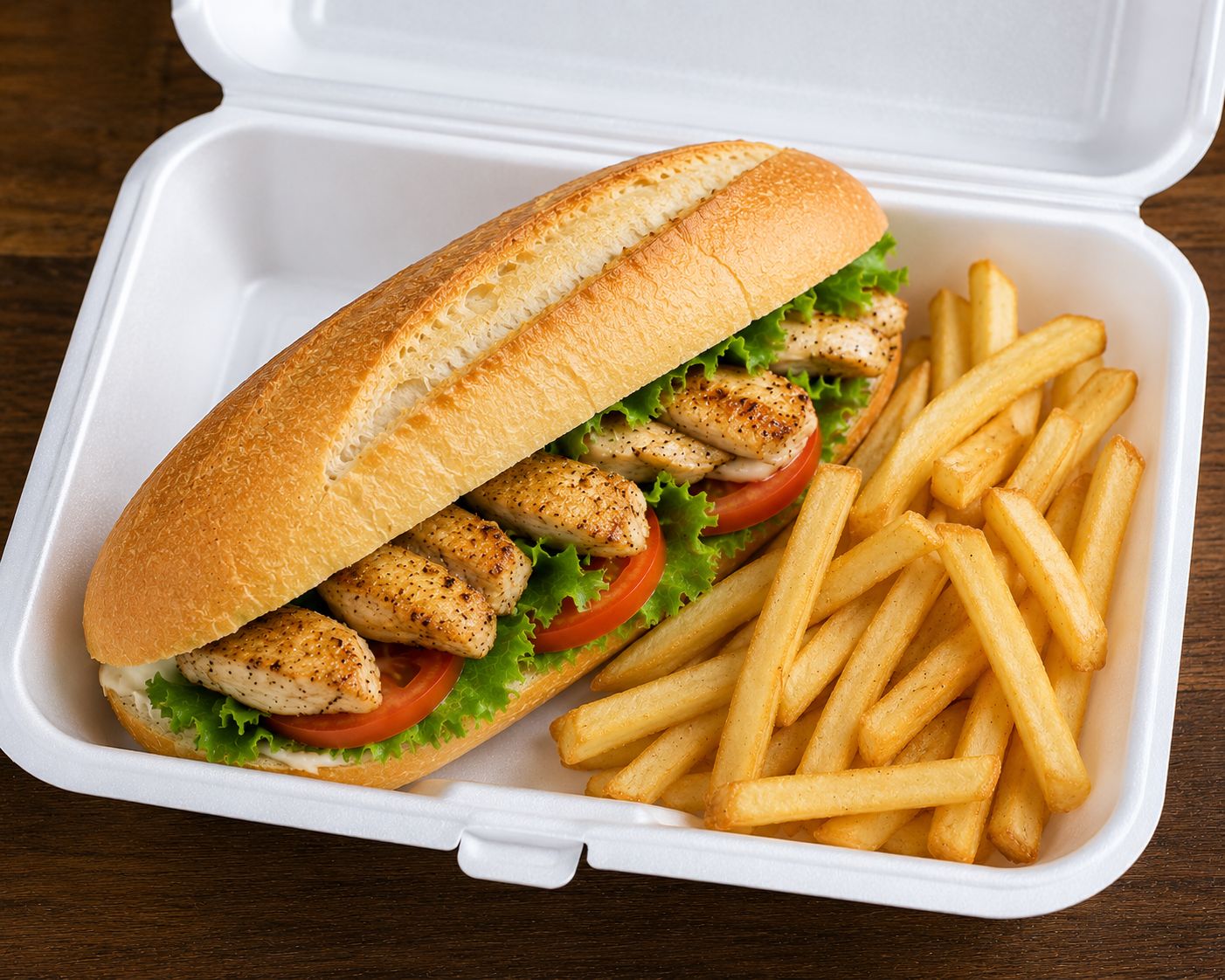 Baguette de Pollo con Vegetales