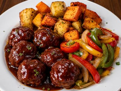 Albóndiga de Cerdo en salsa BBQ