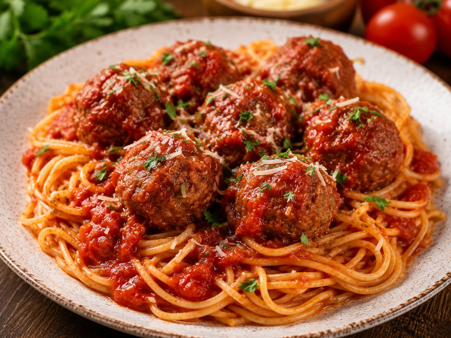 Spaguettis con Albóndiga