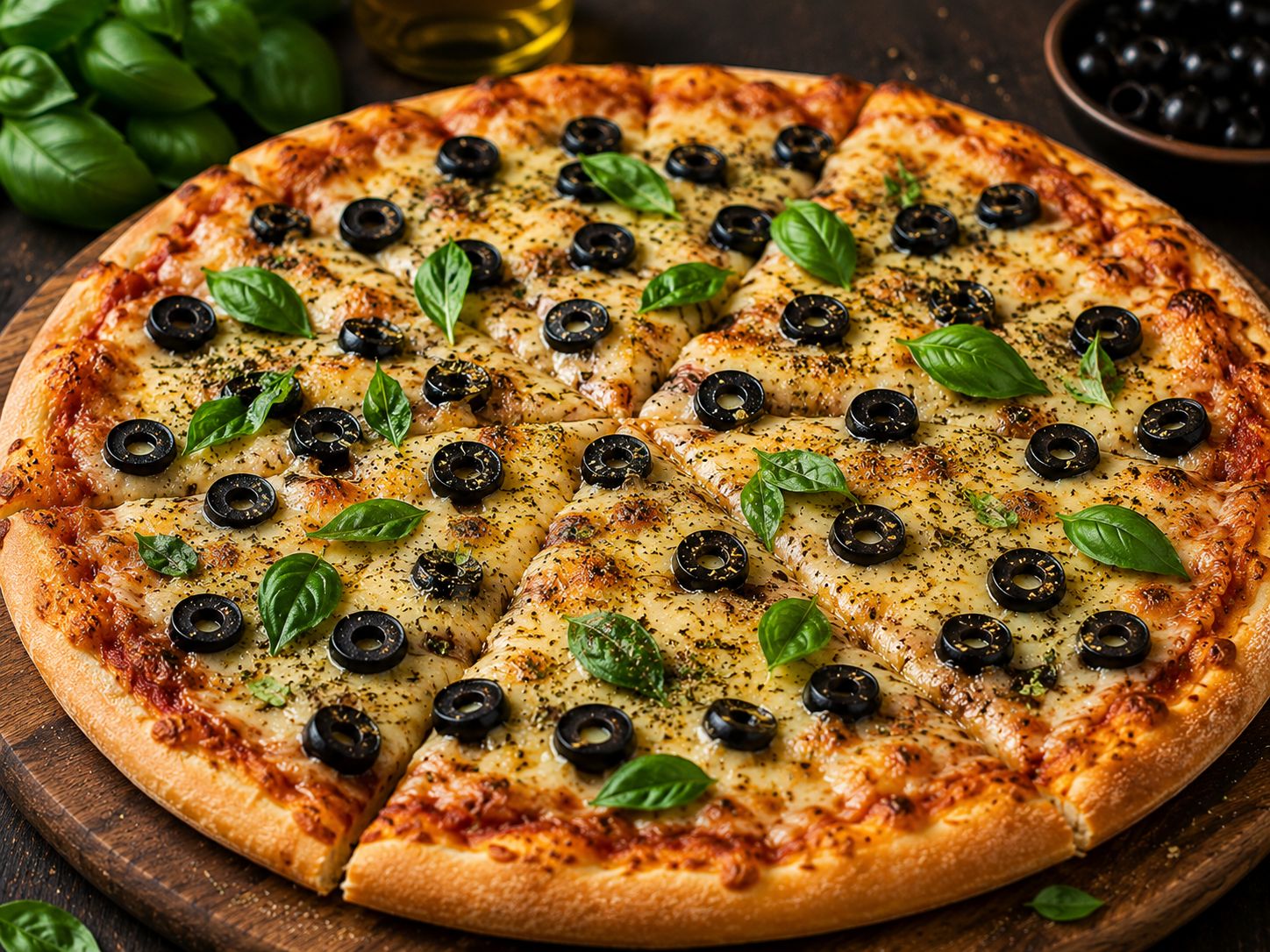 Pizza de Aceitunas Negras