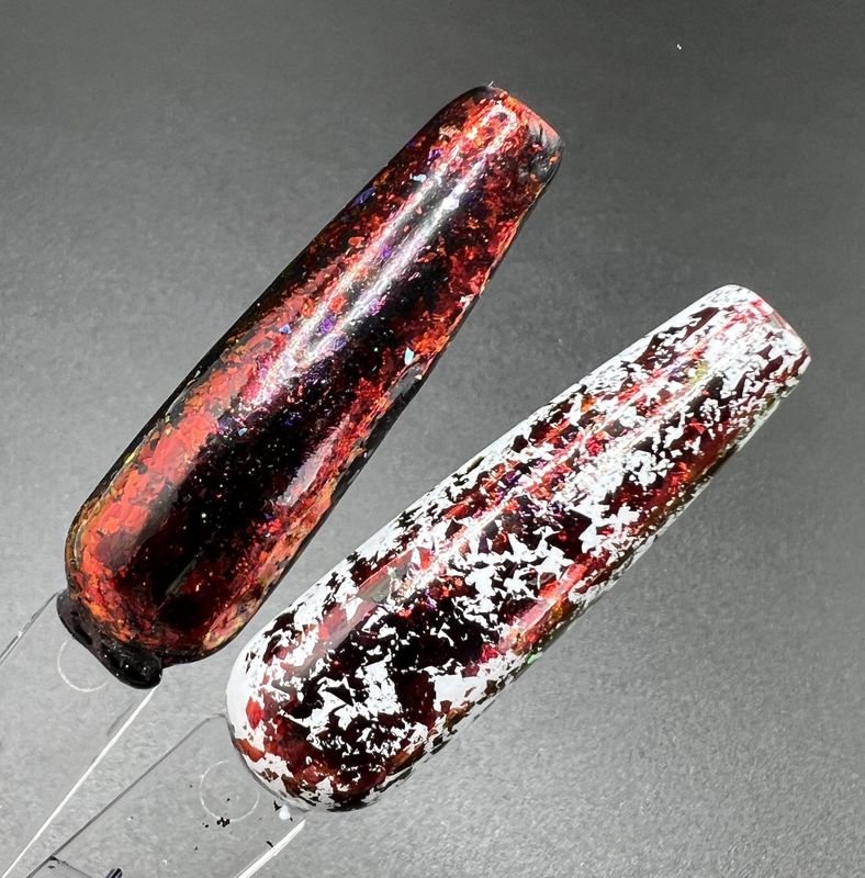 Fire galaxy flakes