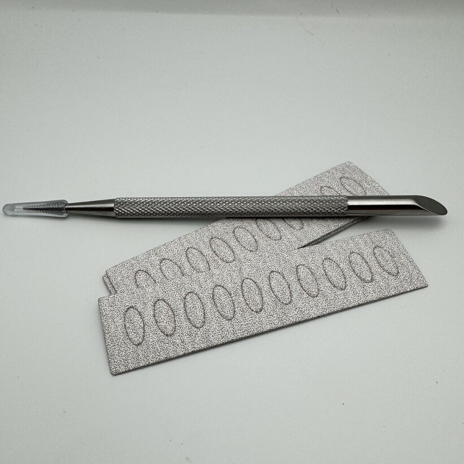 Files -etchers metal stick w/stickers, Variation Name: 100 grit grey w/stick 50 pk