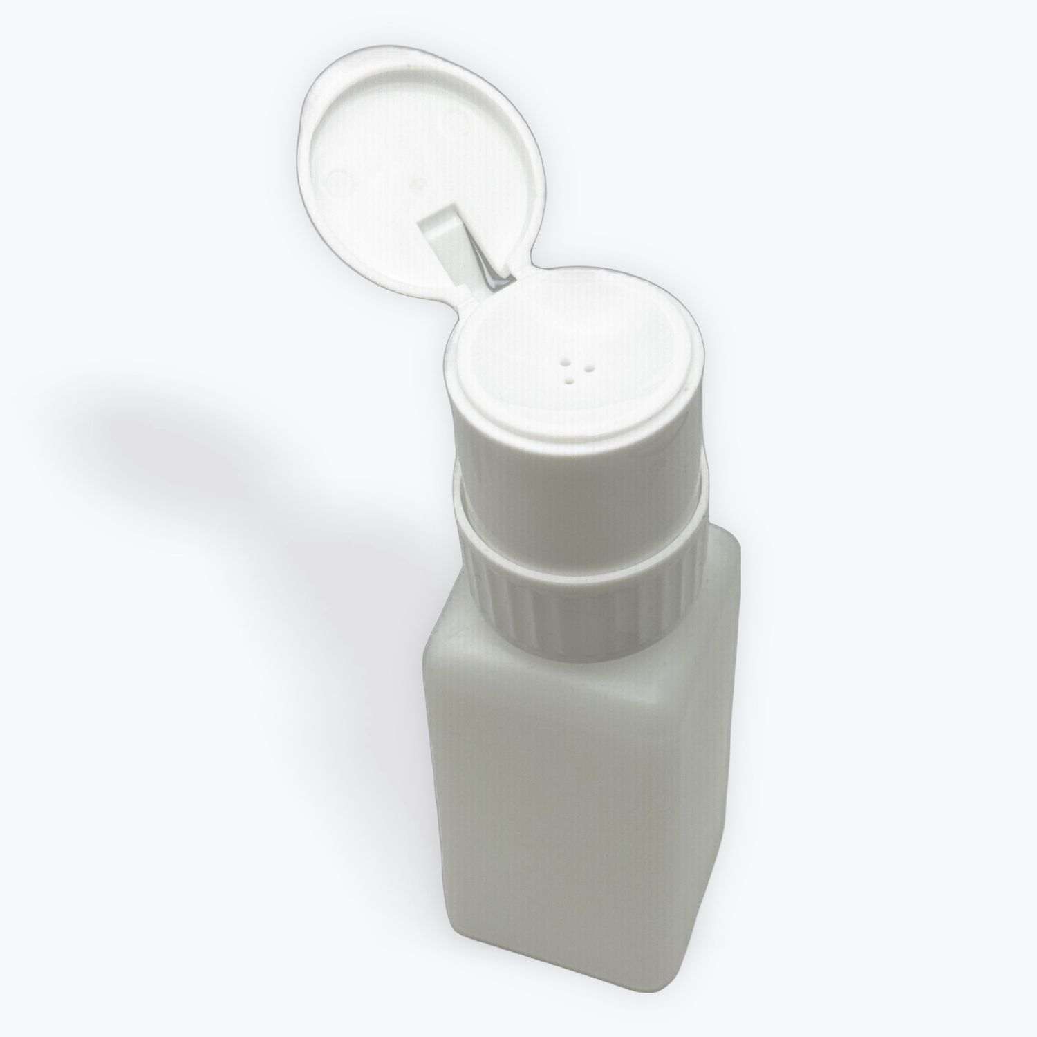 Refillable bottle with locking lid, Variation Name: 8 oz square