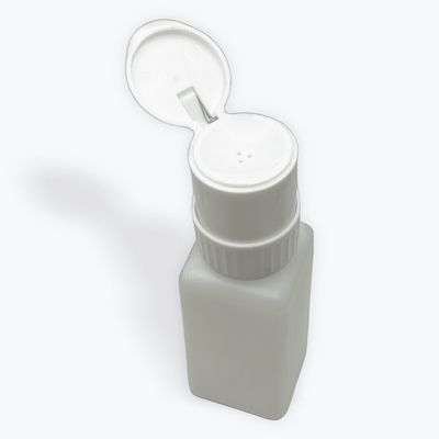 Refillable bottle with locking lid