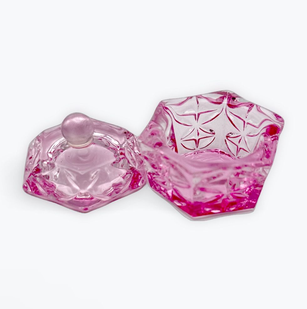 Mini glass dapper dish-hexagon