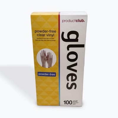 Gloves powder-free clear vinyl 100 count