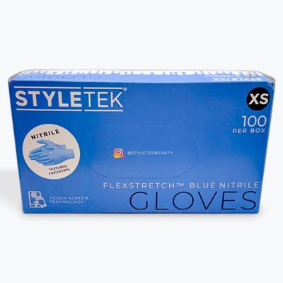 StyleTek blue nitrile gloves