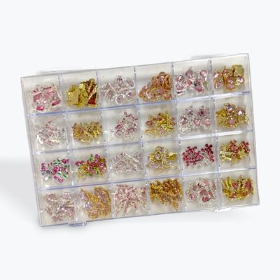 24 grid Crystal Charms