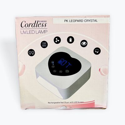 Cordless UV/LED heart rhinestone lamp