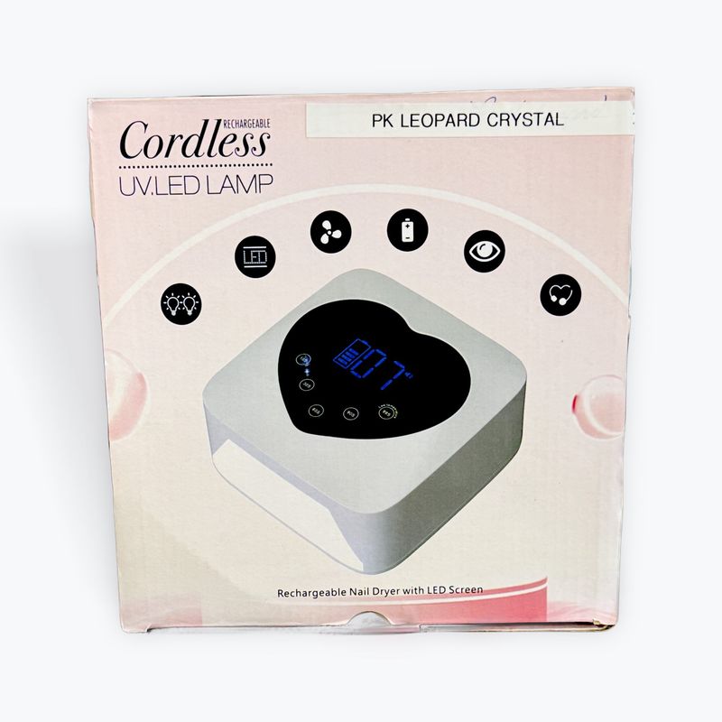 Cordless UV/LED heart rhinestone lamp