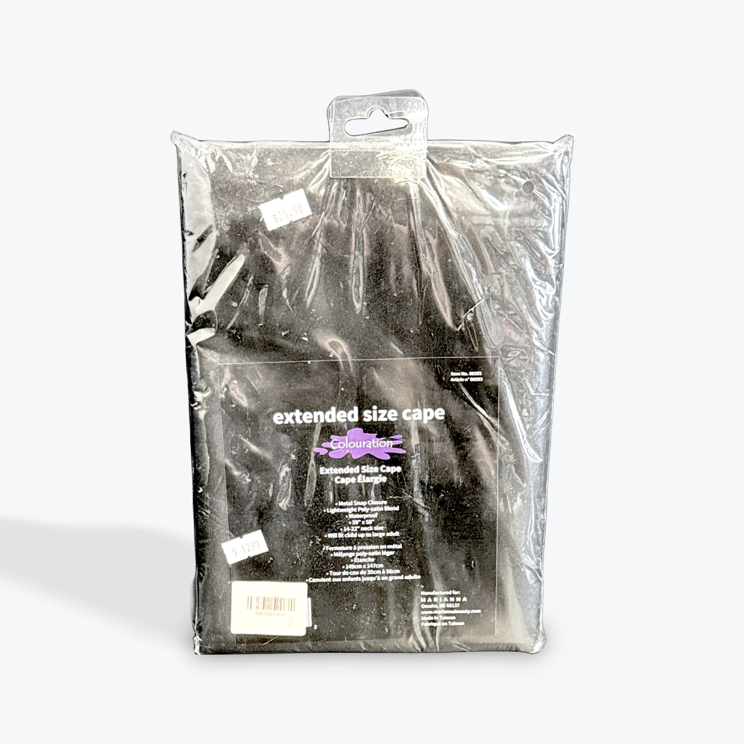 Colouration extended size cape