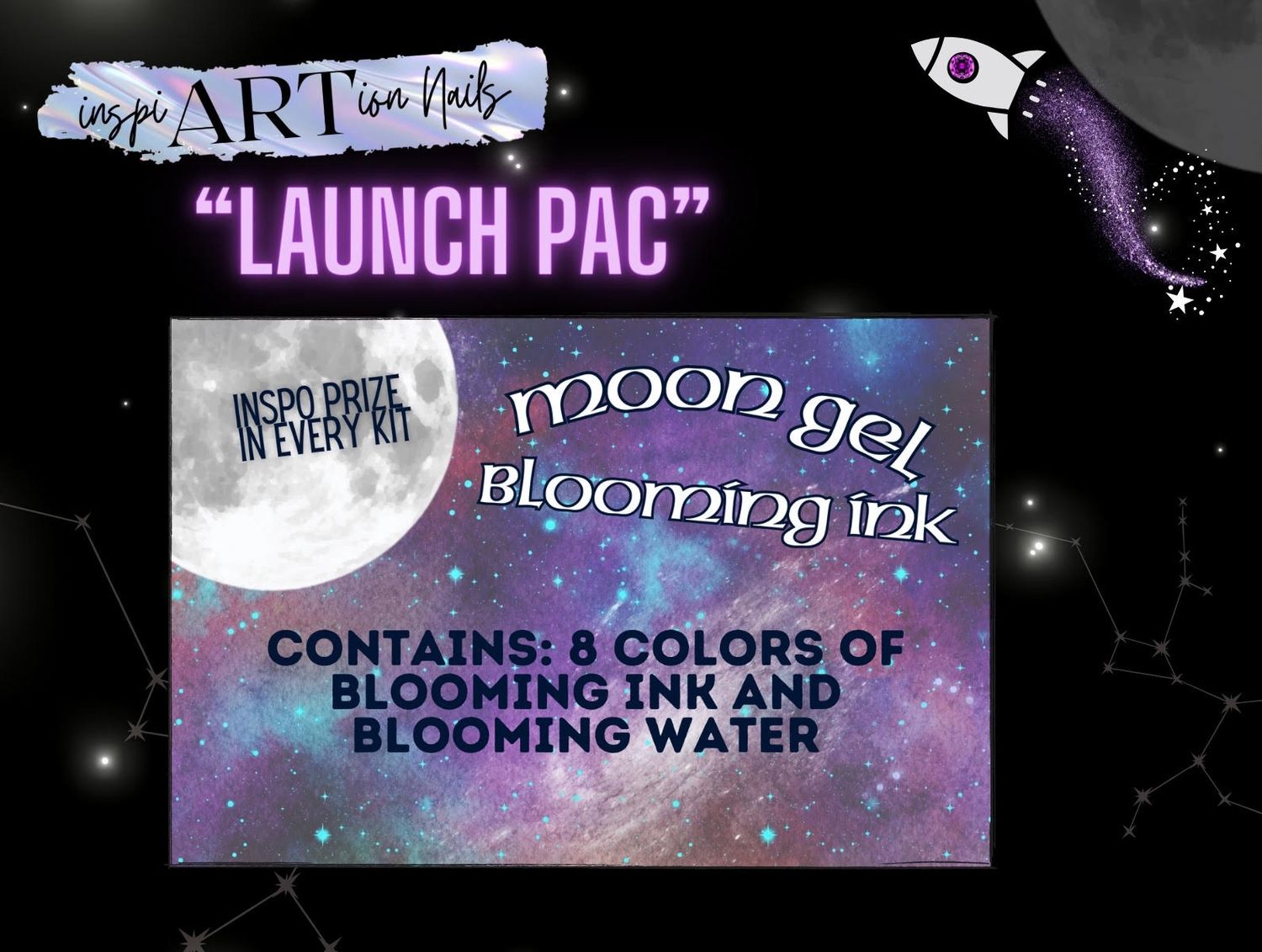 Moon gel blooming ink, Variation Name: 8 color kit