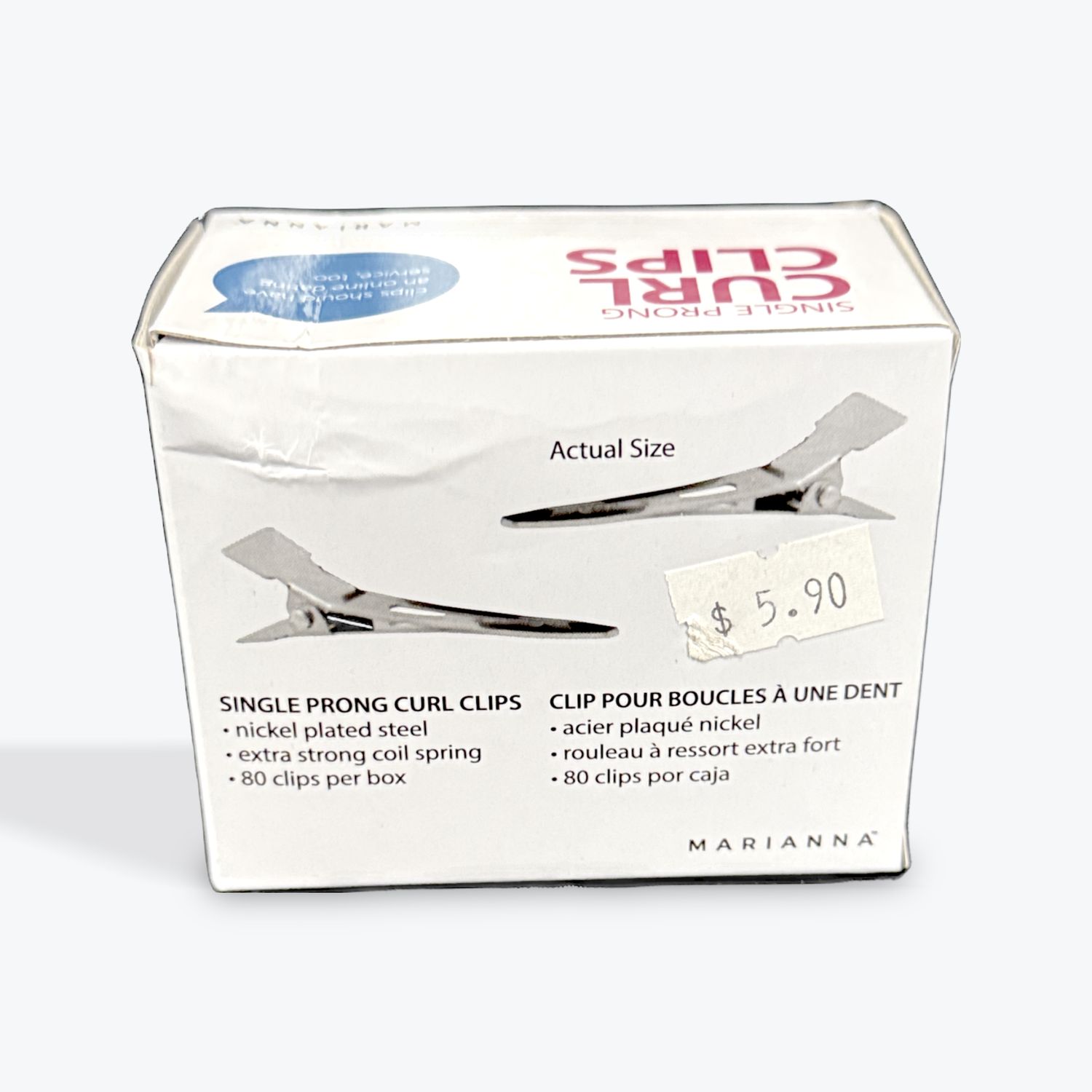 Curl Clips, Size: single prong