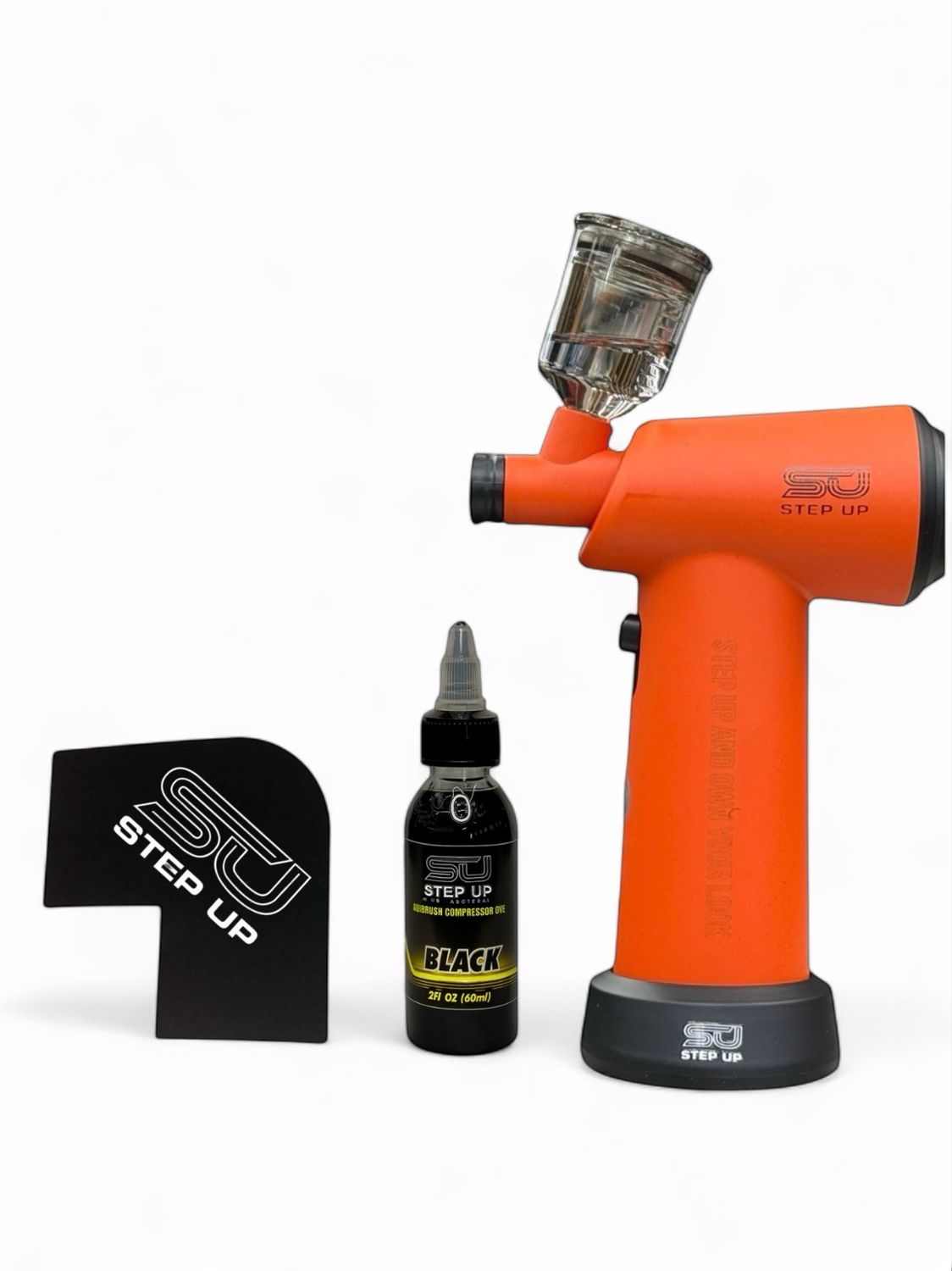 STEPUP BOLD+ FLAME ORANGE AIRBRUSH COMPRESSOR KIT