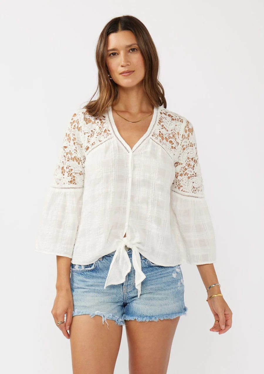 Breezy Bay Tie Front Top