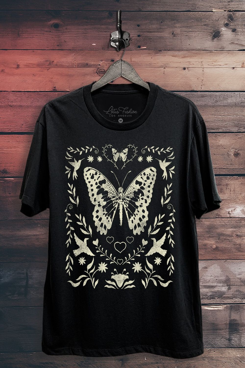 Butterfly Flowers &amp; Birds Graphic Top