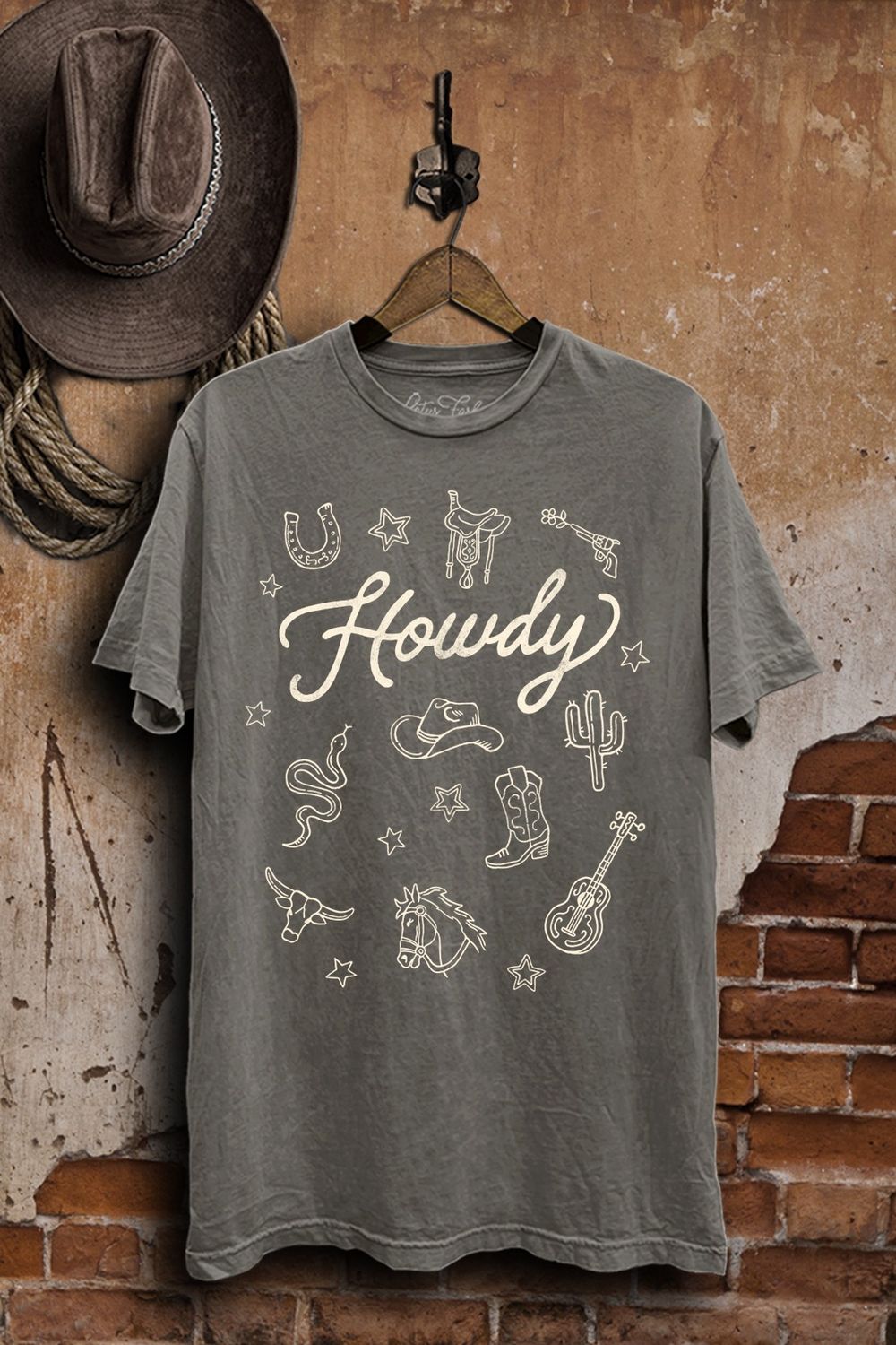 Howdy Patches Graphic Top