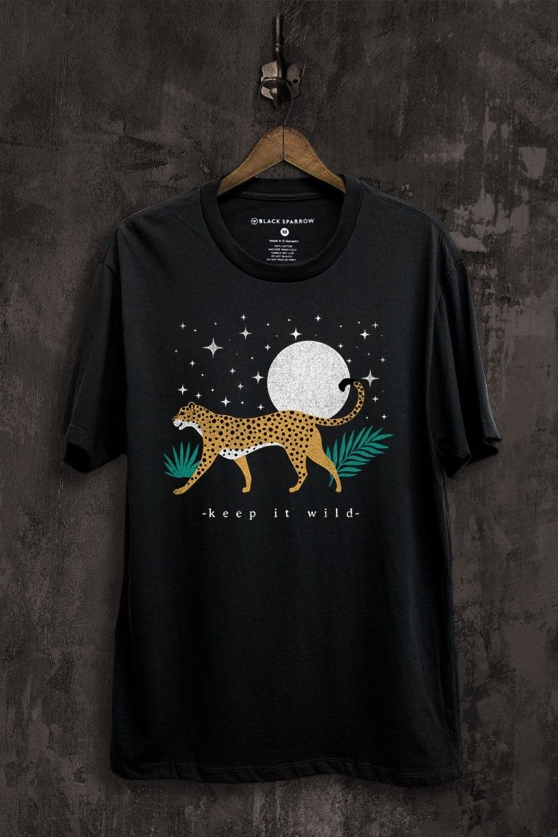 Keep It Wild Leopard Moon Graphic Top
