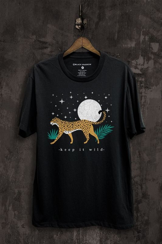 Keep It Wild Leopard Moon Graphic Top
