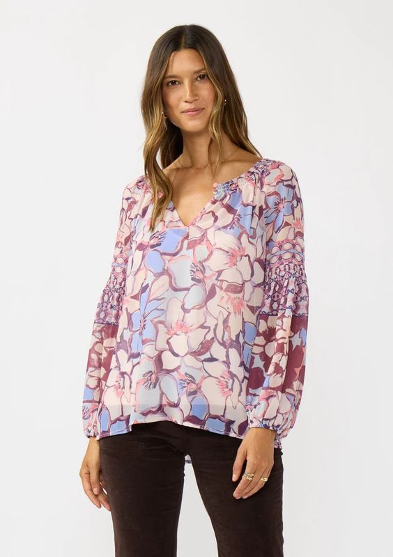 Wisteria Floral Blouse