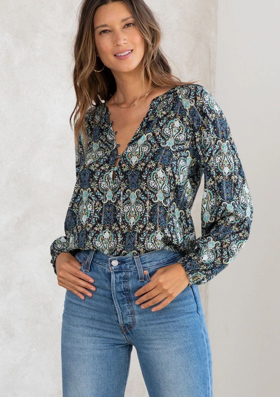 Light Catcher Peasant Top
