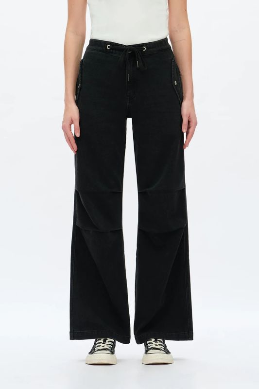 BAYEAS Drawstring Pleated Knee Jeans