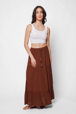 Miami Tiered Boho Maxi Skirt | KOY