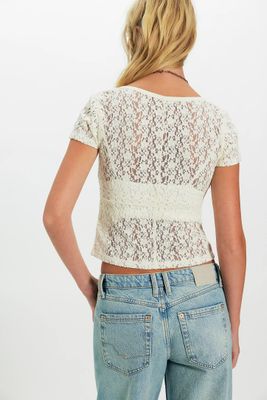 Claro Lace Tee | Free People