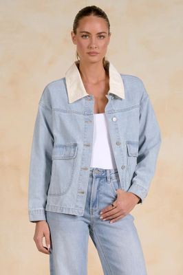 Gia Collared Denim Jacket | Elan