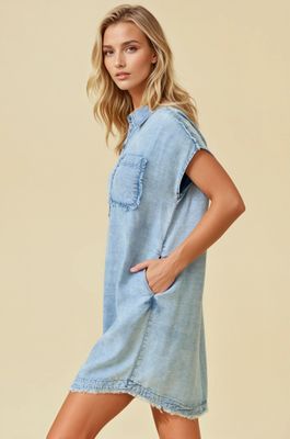 Tencel Denim Relaxed Mini Dress