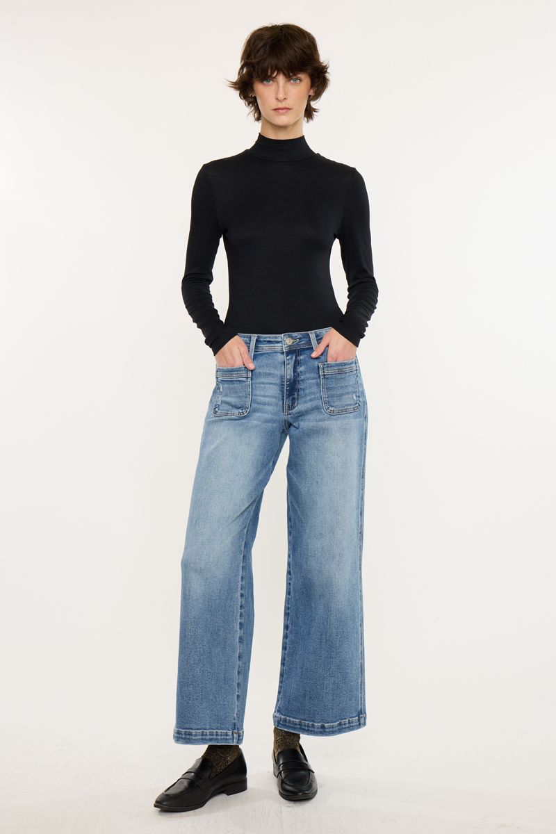 Caldera Mid Rise Wide Leg Jeans | KanCan