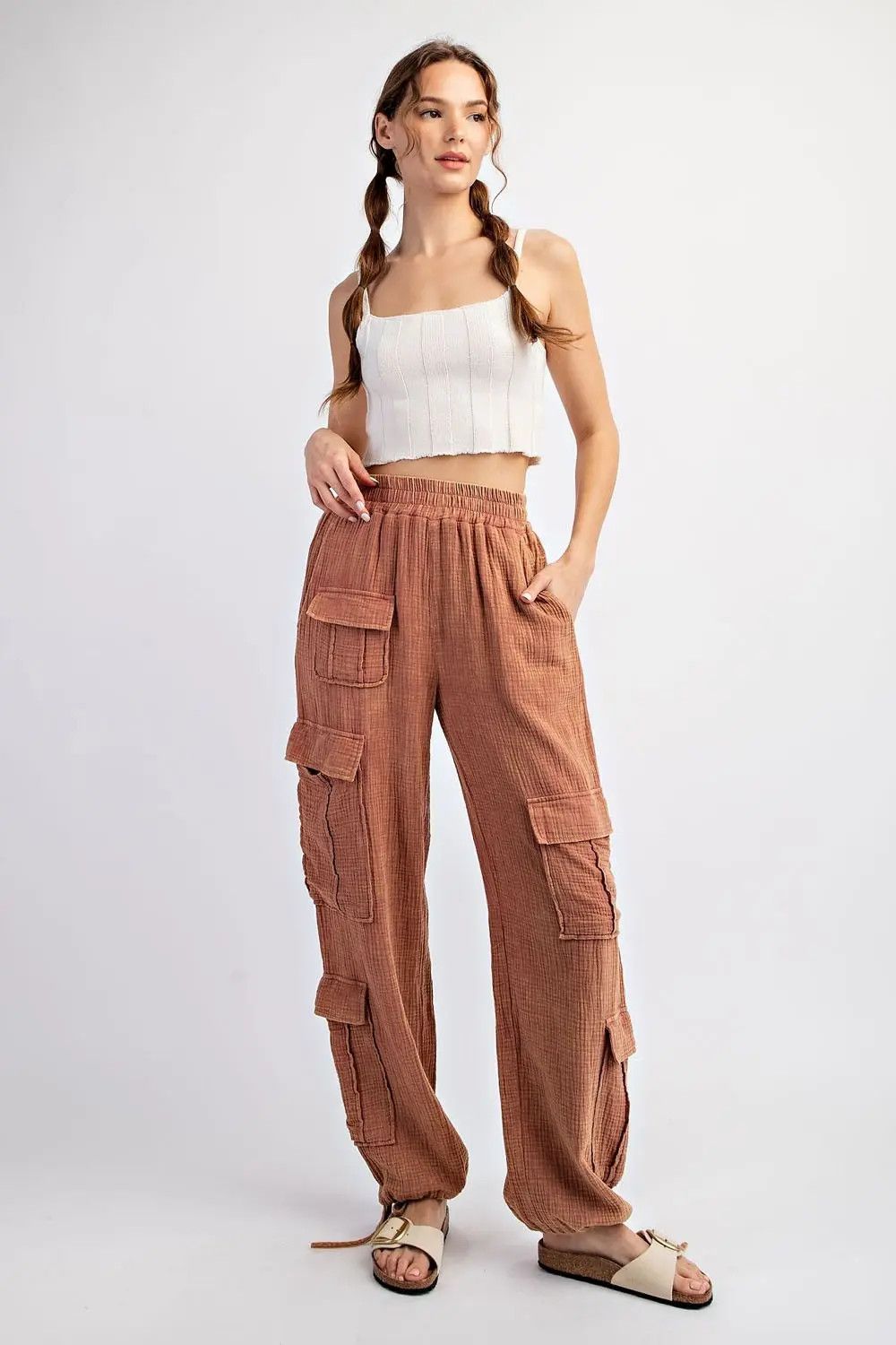 Sedona Cotton Gauze Cargo Pants