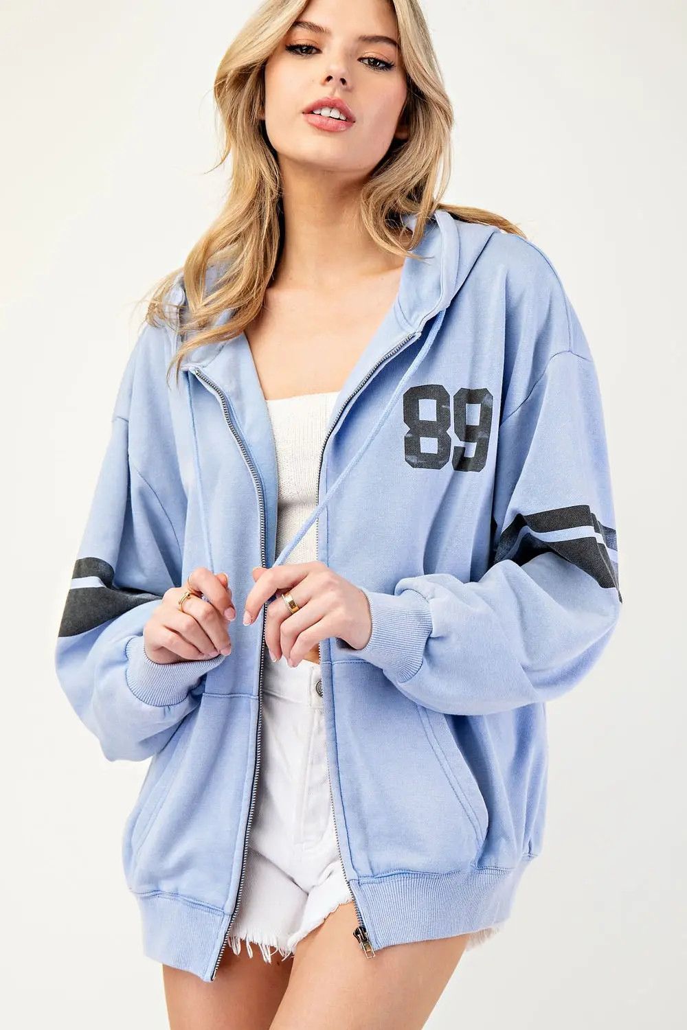 Varsity Zip Up Hoodie