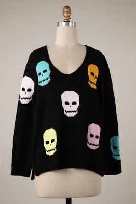 Skull Bloom Knit Sweater | Miracle 