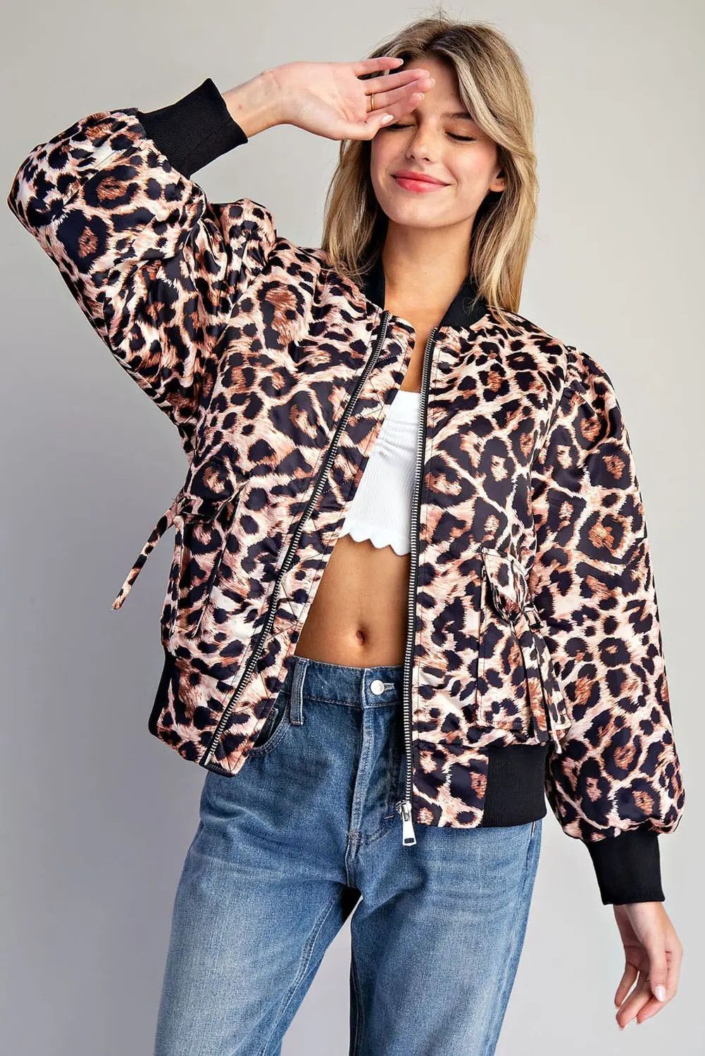 Leopard Bomber Jacket