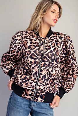 Leopard Bomber Jacket
