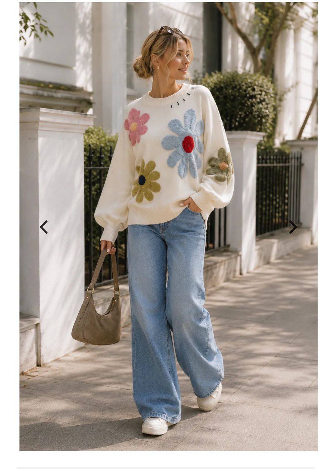 Artistic Abstract Flower Sweater