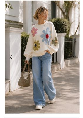 Artistic Abstract Flower Sweater