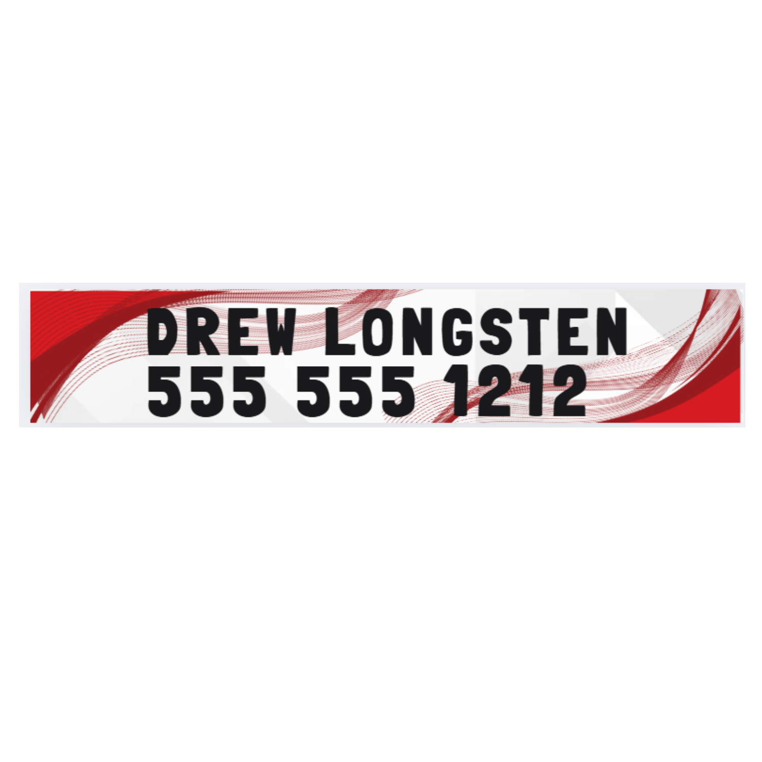 Bold Red Wave – 12 Waterproof Decals Pack