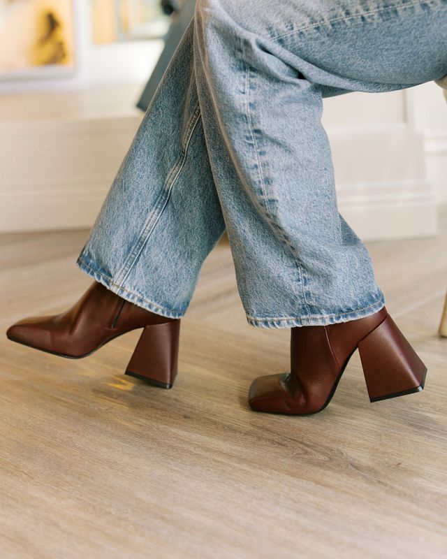 Daytona Black Buckle Strap Heel