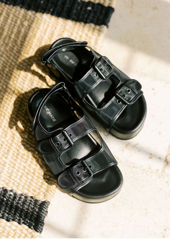 Black Mesh Sandals