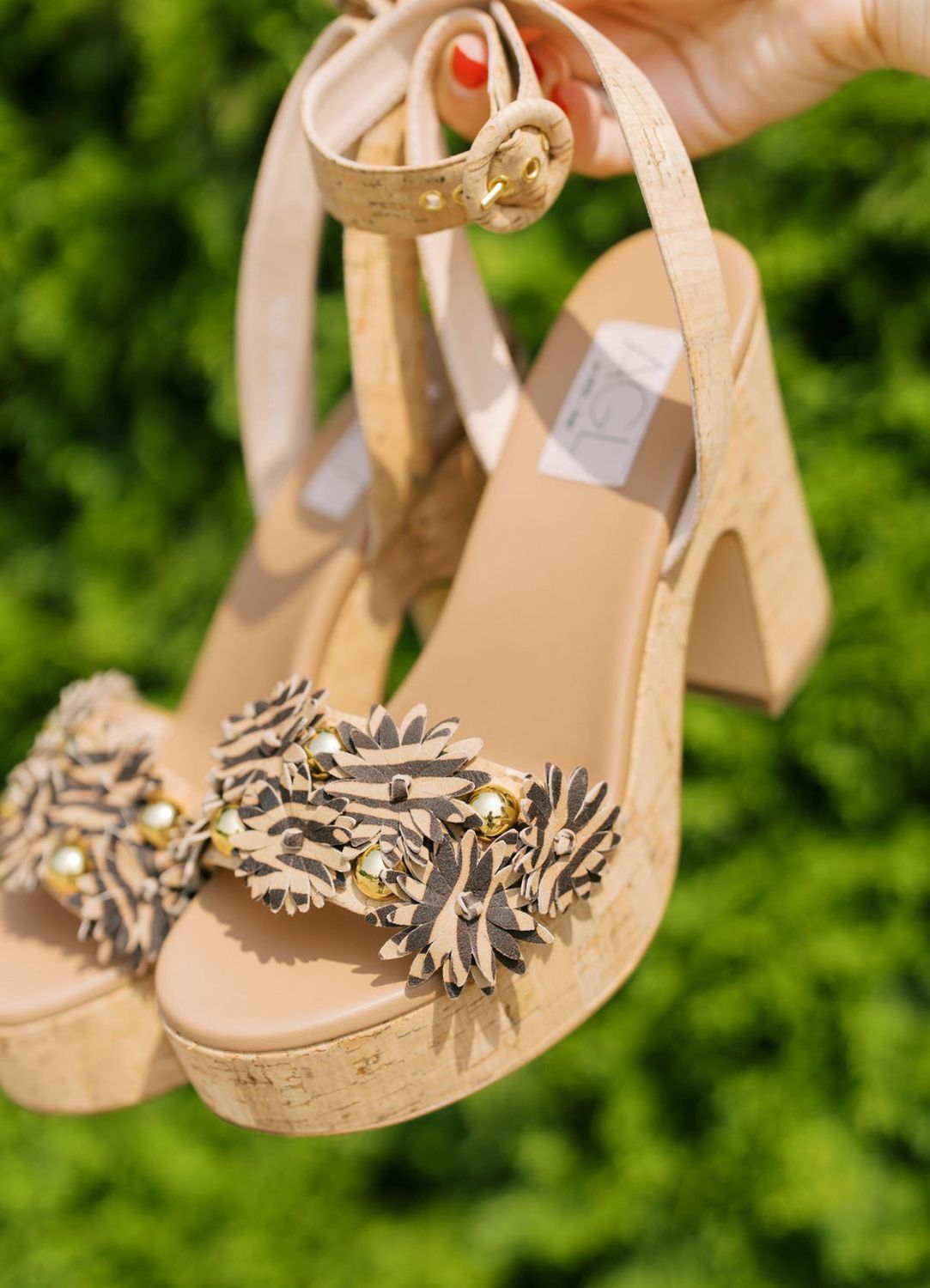 Sista Flowers Cork Heel