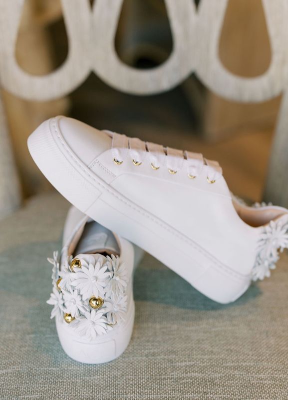 Daisy White Floral Sneaker