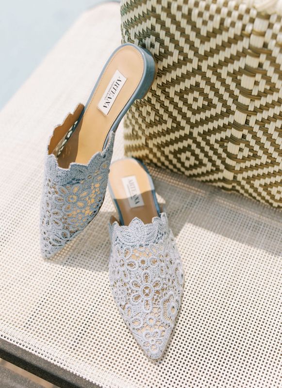 Amalfi Flat Light Blue Mule